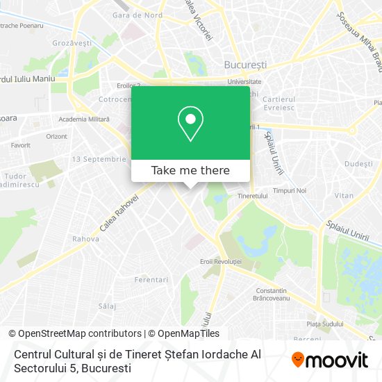Centrul Cultural și de Tineret Ștefan Iordache Al Sectorului 5 map
