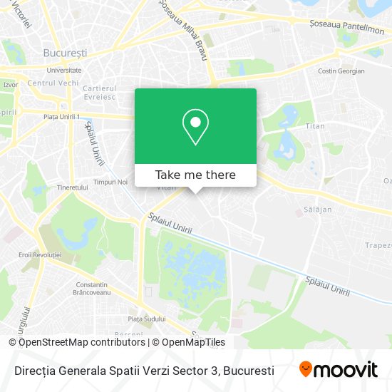 Direcția Generala Spatii Verzi Sector 3 map