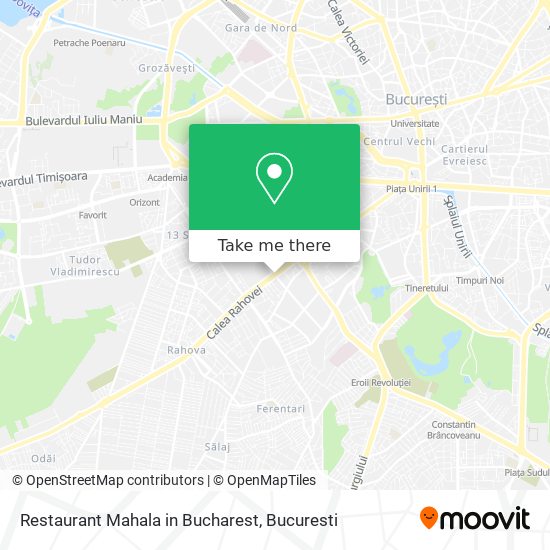 Restaurant Mahala in Bucharest map