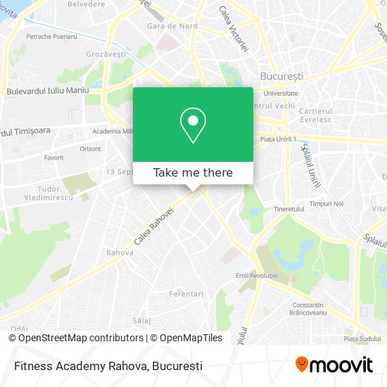 Fitness Academy Rahova map