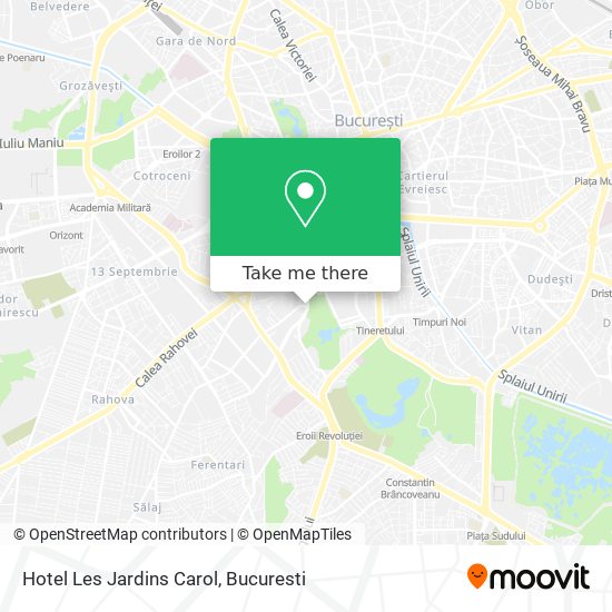 Hotel Les Jardins Carol map