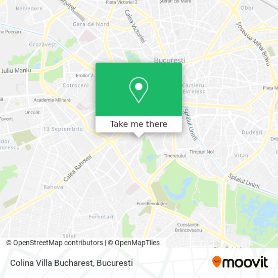 Colina Villa Bucharest map