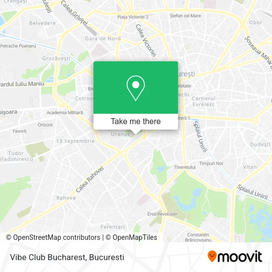 Vibe Club Bucharest map