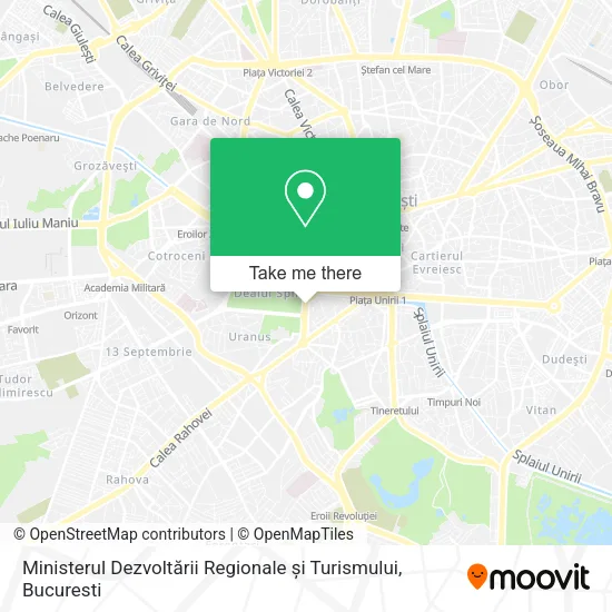 Ministerul Dezvoltării Regionale și Turismului map