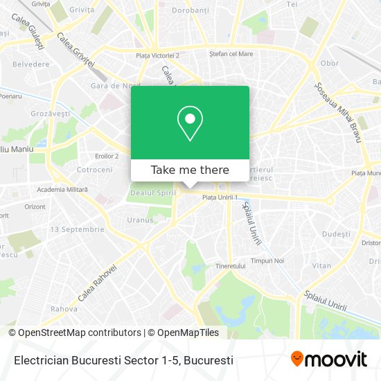 Electrician Bucuresti Sector 1-5 map