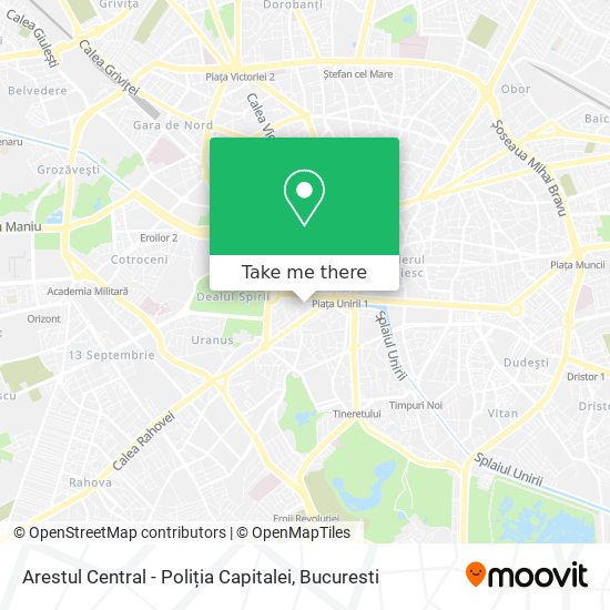 Arestul Central - Poliția Capitalei map