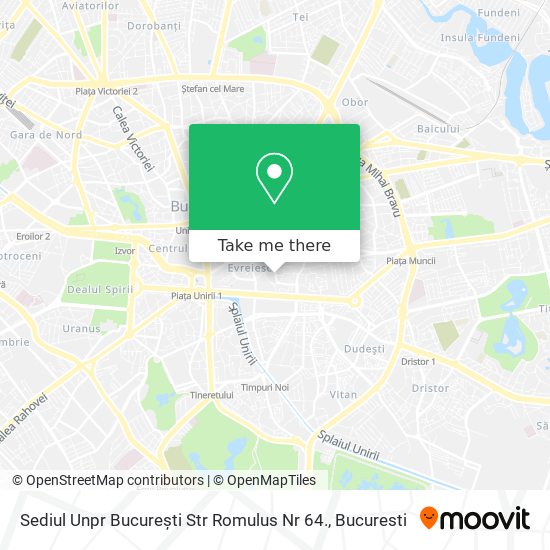 Sediul Unpr București Str Romulus Nr 64. map