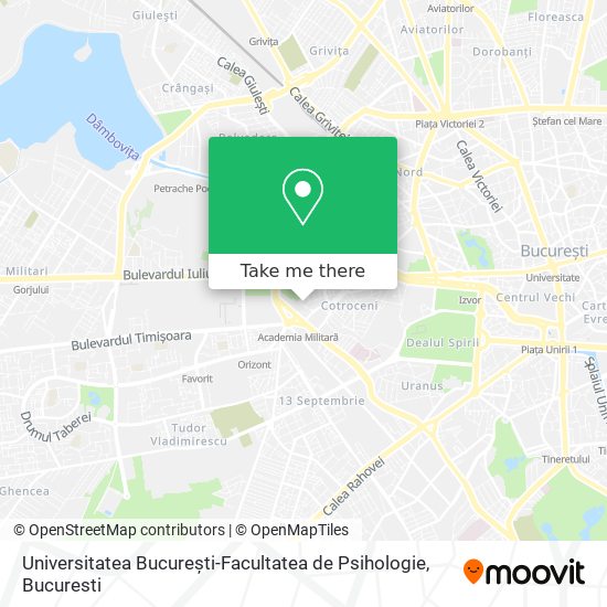 Universitatea București-Facultatea de Psihologie map