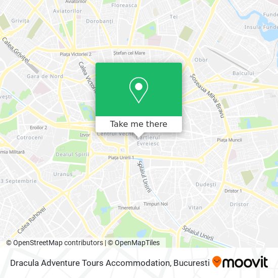 Dracula Adventure Tours Accommodation map