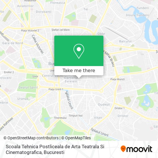 Scoala Tehnica Postliceala de Arta Teatrala Si Cinematografica map