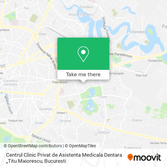 Centrul Clinic Privat de Asistenta Medicala Dentara „Titu Maiorescu map