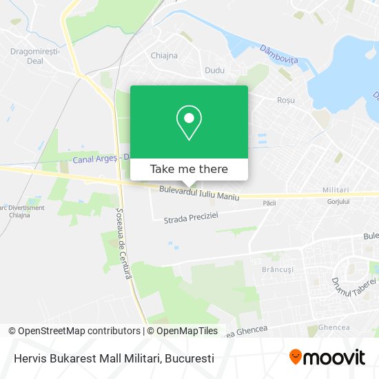 Hervis Bukarest Mall Militari map