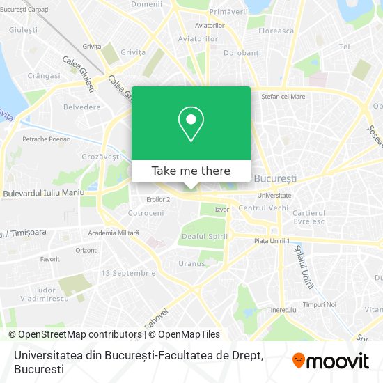 Universitatea din București-Facultatea de Drept map