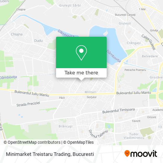 Minimarket Treistaru Trading map