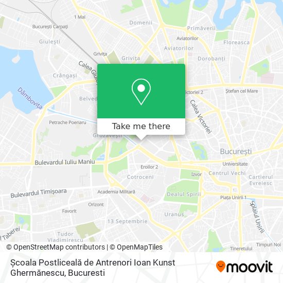 Școala Postliceală de Antrenori Ioan Kunst Ghermănescu map