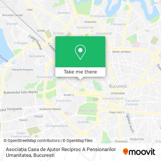 Asociația Casa de Ajutor Reciproc A Pensionarilor Umanitatea map
