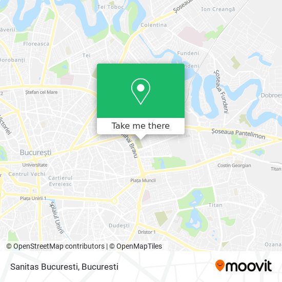 Sanitas Bucuresti map