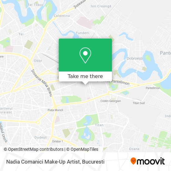 Nadia Comanici Make-Up Artist map