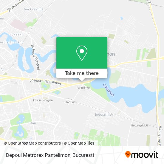 Depoul Metrorex Pantelimon map