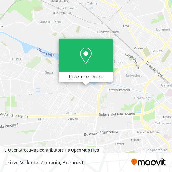 Pizza Volante Romania map