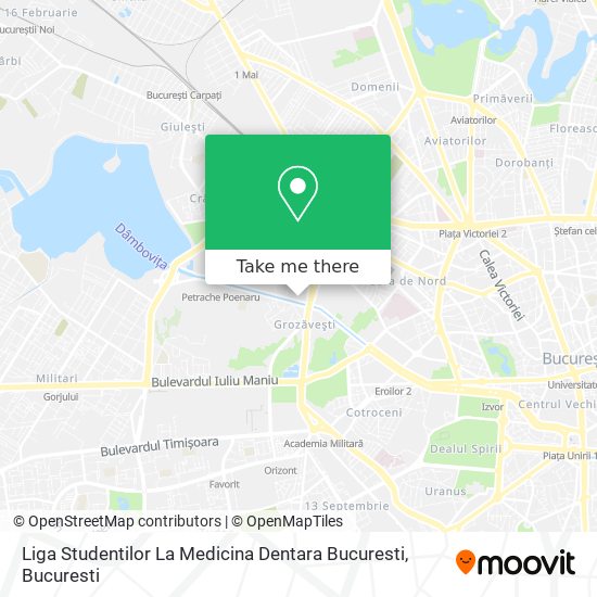 Liga Studentilor La Medicina Dentara Bucuresti map