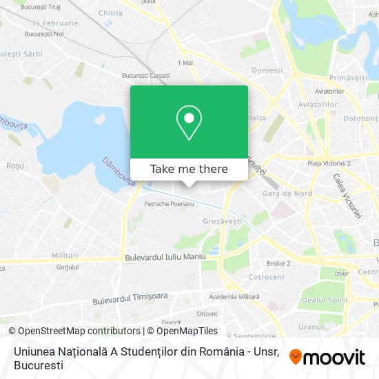 Uniunea Națională A Studenților din România - Unsr map