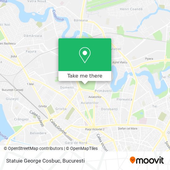 Statuie George Cosbuc map