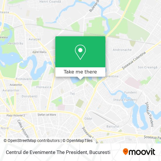 Centrul de Evenimente The President map