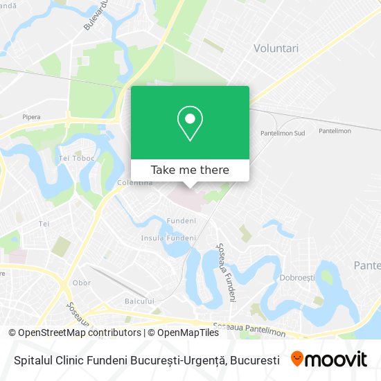 Spitalul Clinic Fundeni București-Urgență map