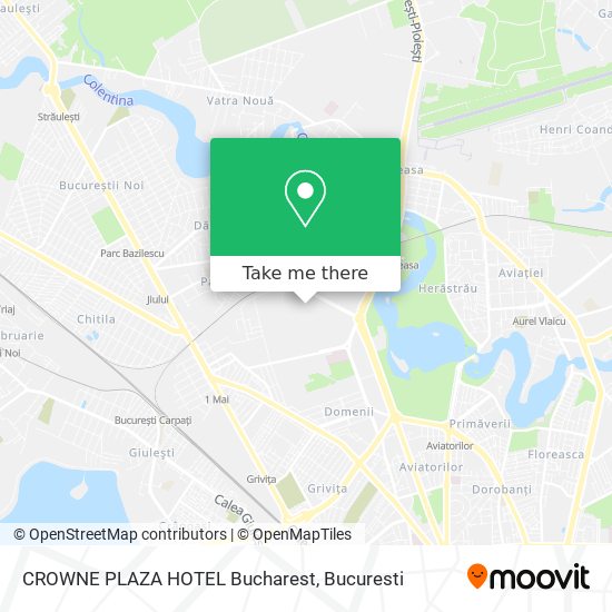 CROWNE PLAZA HOTEL Bucharest map