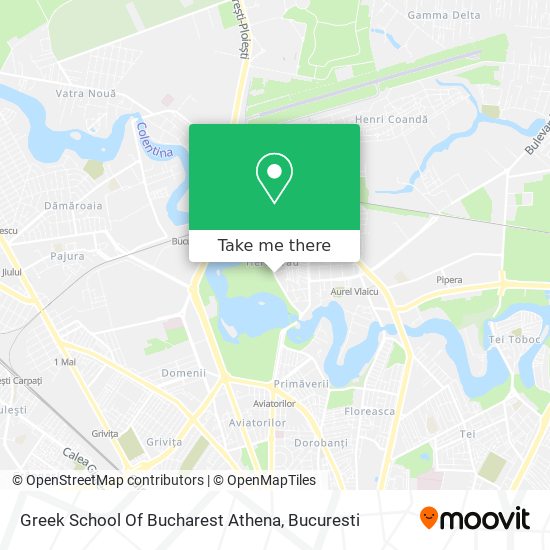 Greek School Of Bucharest Athena map