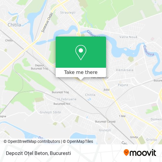 Depozit Oțel Beton map