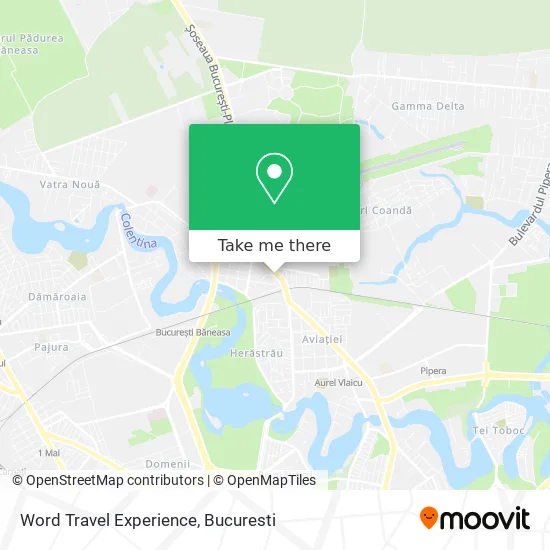 Word Travel Experience map