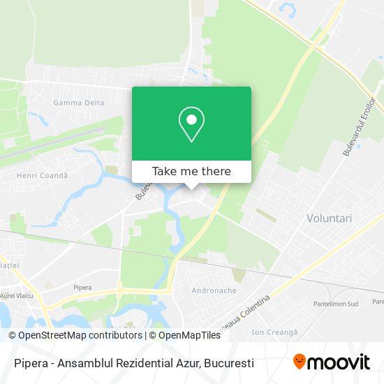 Pipera - Ansamblul Rezidential Azur map