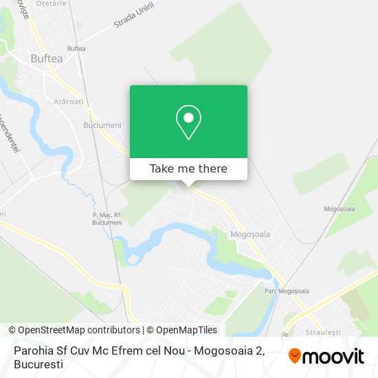 Parohia Sf Cuv Mc Efrem cel Nou - Mogosoaia 2 map