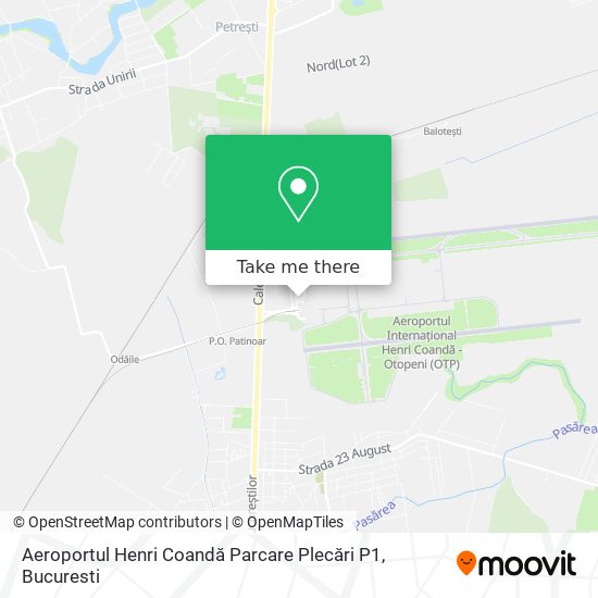 Aeroportul Henri Coandă Parcare Plecări P1 map