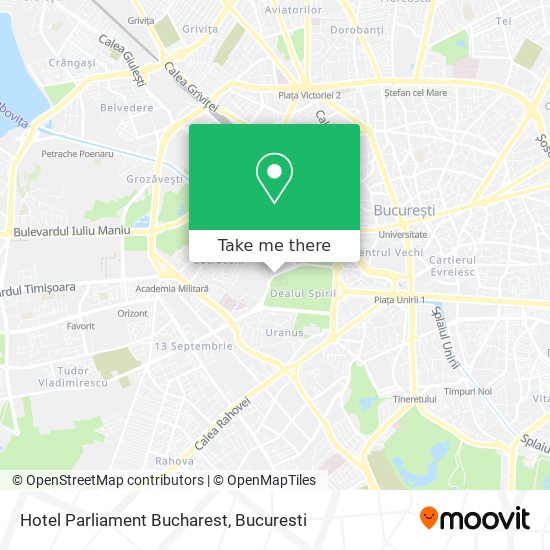 Hotel Parliament Bucharest map
