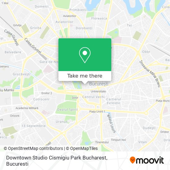 Downtown Studio Cismigiu Park Bucharest map