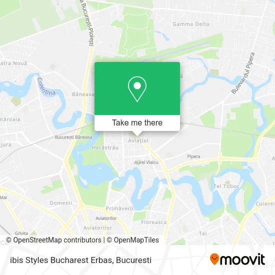 ibis Styles Bucharest Erbas map