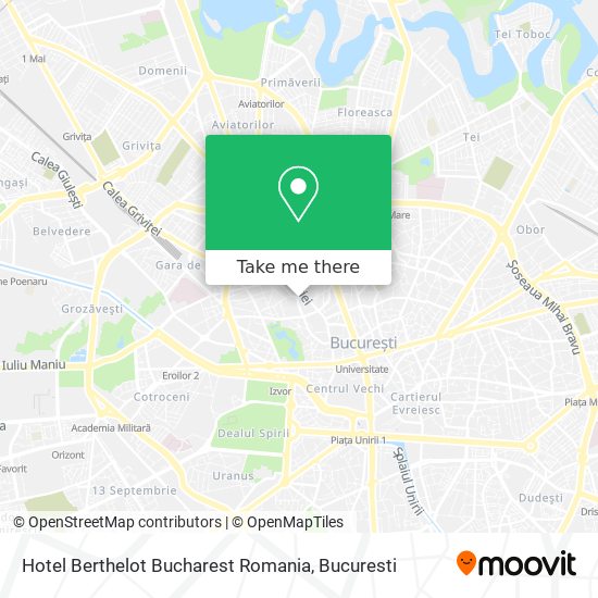 Hotel Berthelot Bucharest Romania map