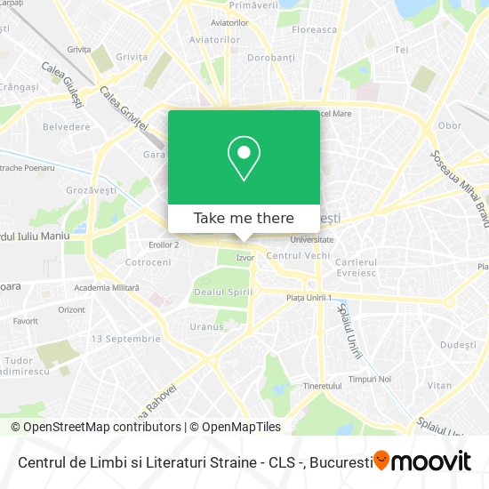 Centrul de Limbi si Literaturi Straine - CLS - map