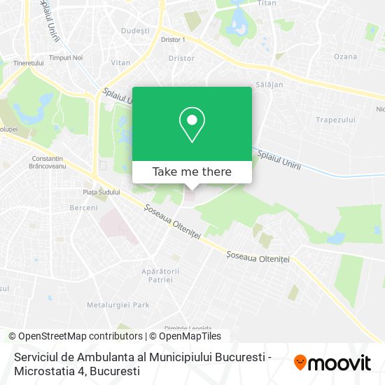 Serviciul de Ambulanta al Municipiului Bucuresti - Microstatia 4 map