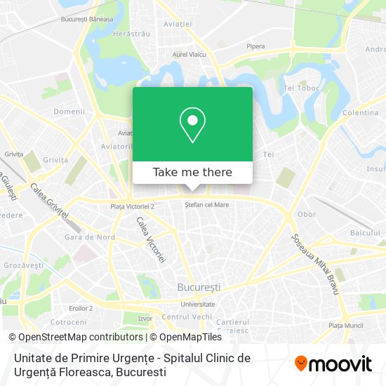 Unitate de Primire Urgențe - Spitalul Clinic de Urgență  Floreasca map