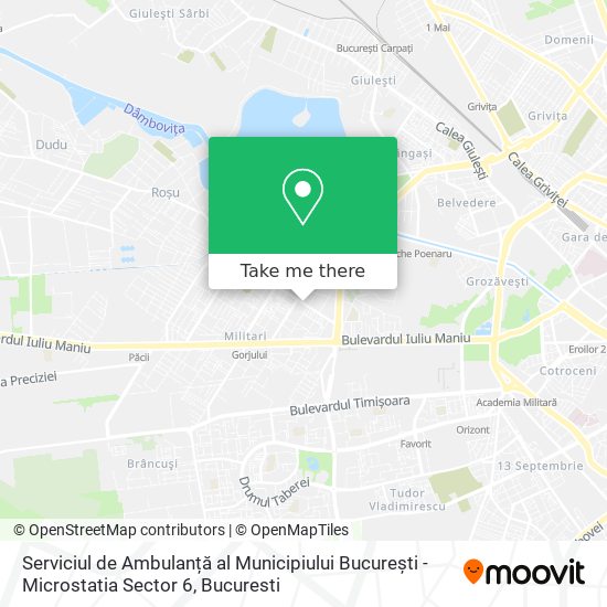 Serviciul de Ambulanță al Municipiului București - Microstatia Sector 6 map