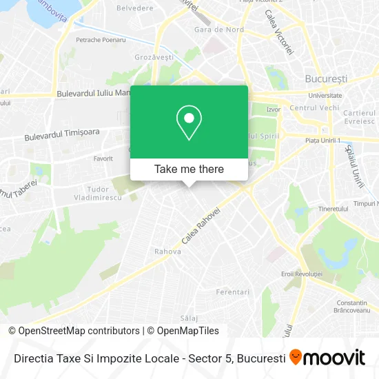 Directia Taxe Si Impozite Locale - Sector 5 map