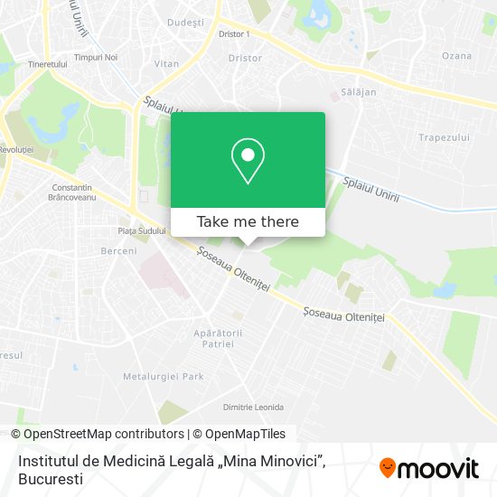 Institutul de Medicină Legală „Mina Minovici” map