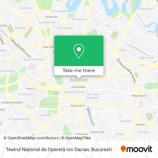 Teatrul Național de Operetă  Ion Dacian map