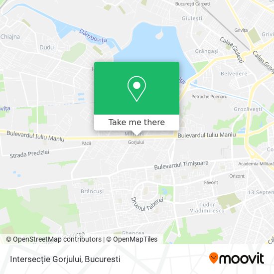 Intersecție Gorjului map