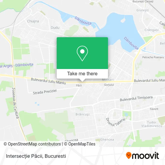 Intersecție Păcii map