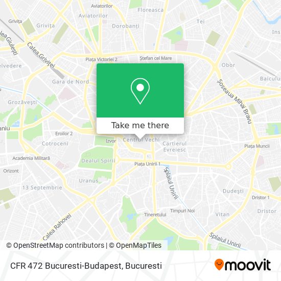 CFR 472 Bucuresti-Budapest map